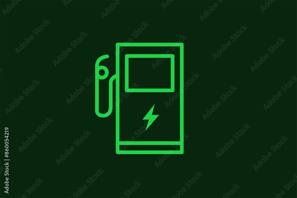 charging station illustration in flat style design. Vector illustration.
