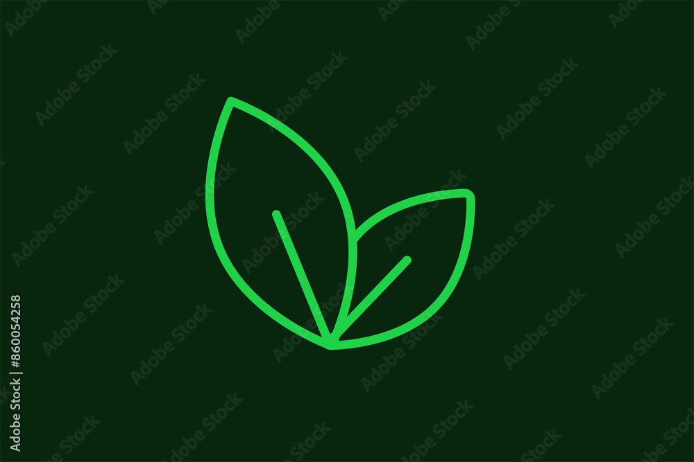 plant leaves illustration in flat style design. Vector illustration. plant leaves illustration in flat style design. Vector illustration.