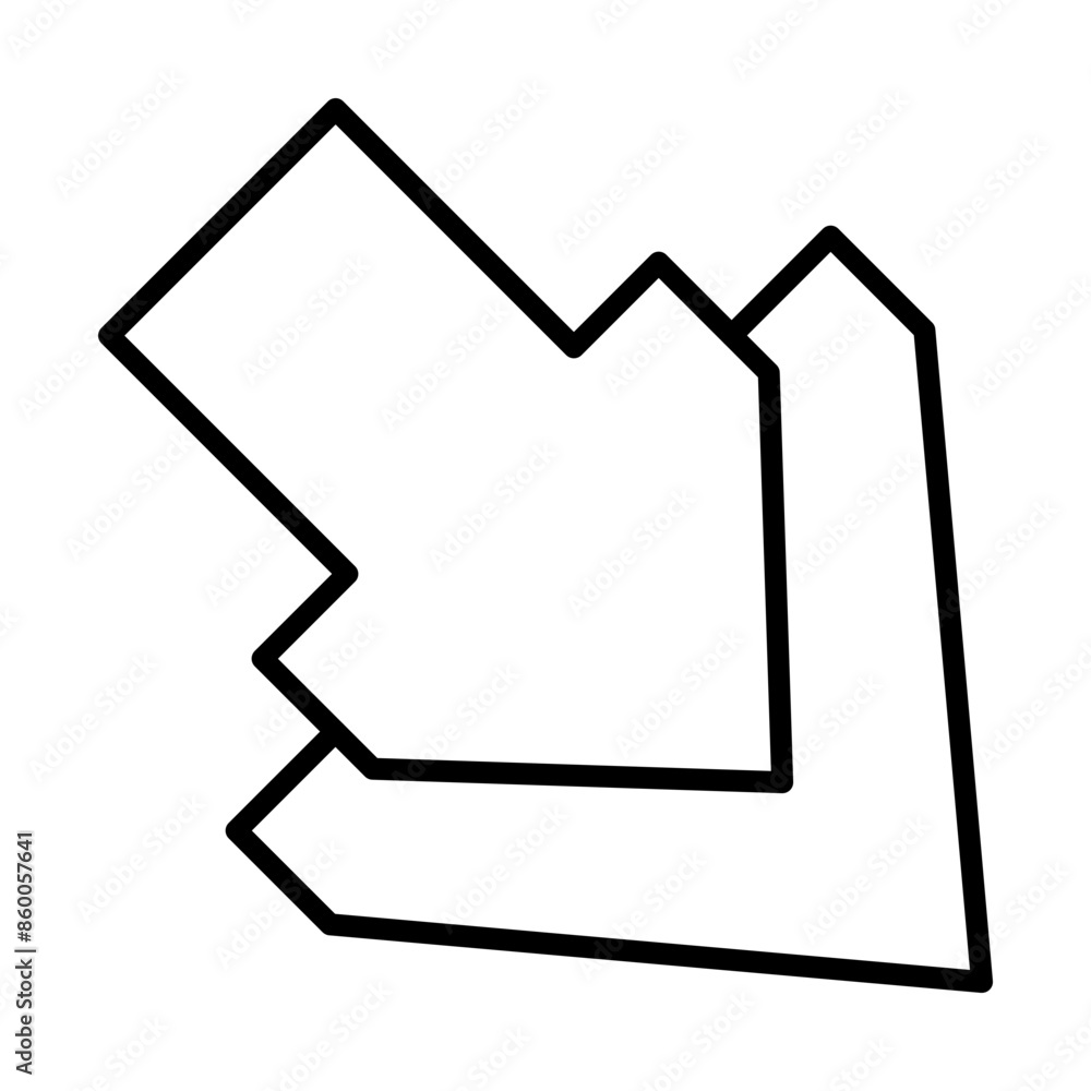 Diagonal Arrow Downicon Design Diagonal Arrow Downicon Design