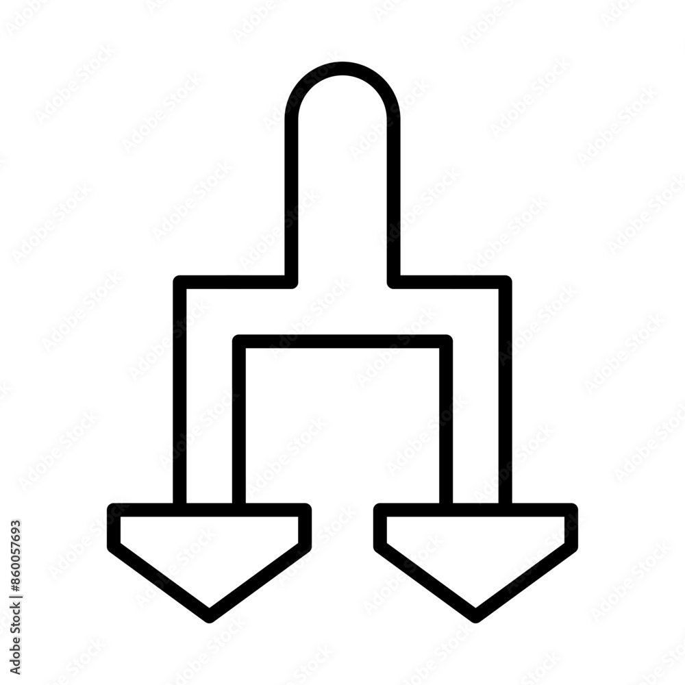 Split Arrow Downicon Design Split Arrow Downicon Design