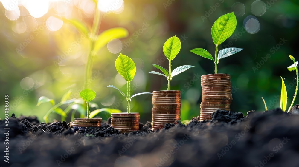 A diversified investment portfolio statement with positive growth percentages, symbolizing successful asset management A diversified investment portfolio statement with positive growth percentages, symbolizing successful asset management