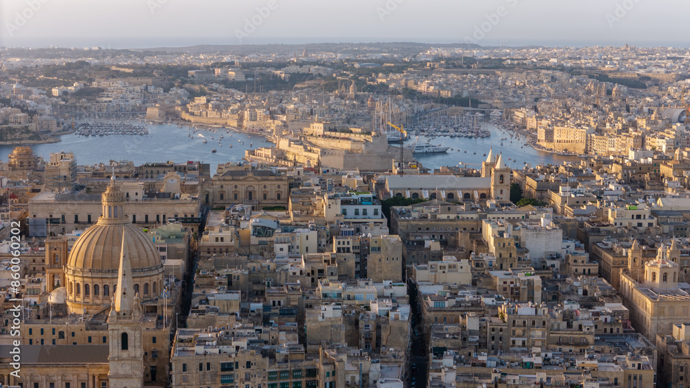 Aerial landscapes over Valletta, Malta Aerial landscapes over Valletta, Malta