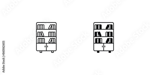 cupboard icon with white background vector stock illustration