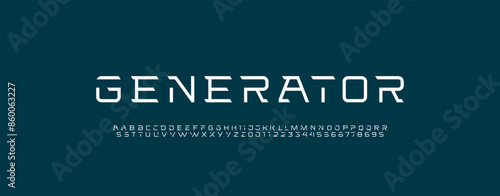 Technology alphabet font