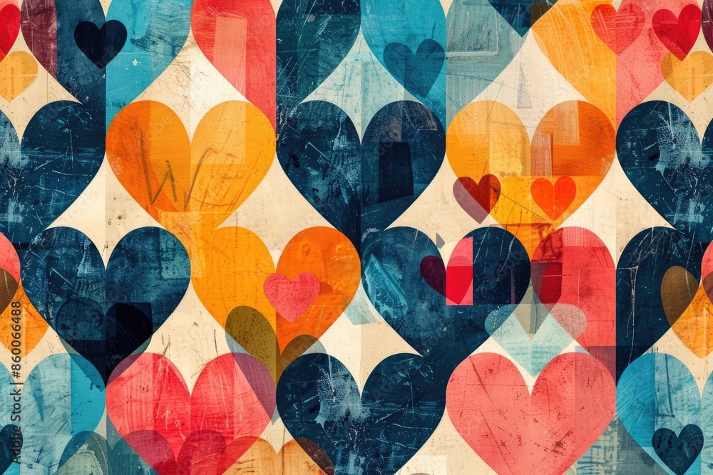hearts pattern. ai generated