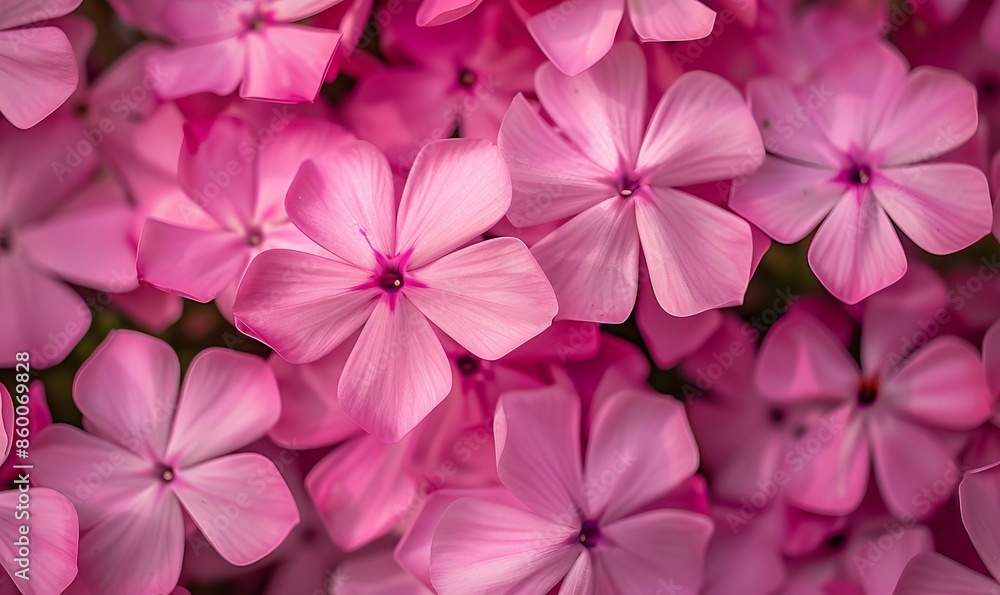 Close Up of Bright Pink Phlox Flowers Blooming in Spring Close Up of Bright Pink Phlox Flowers Blooming in Spring