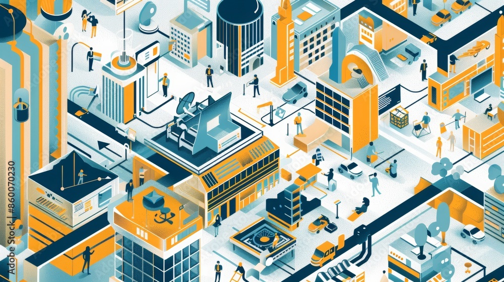 illustration of a digital ecosystem illustration of a digital ecosystem