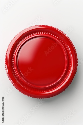 Red Circular Seal Design on White Background