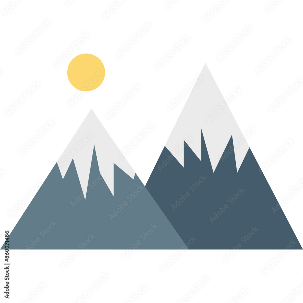 Mountains Icon Flat Icon Mountains Icon Flat Icon
