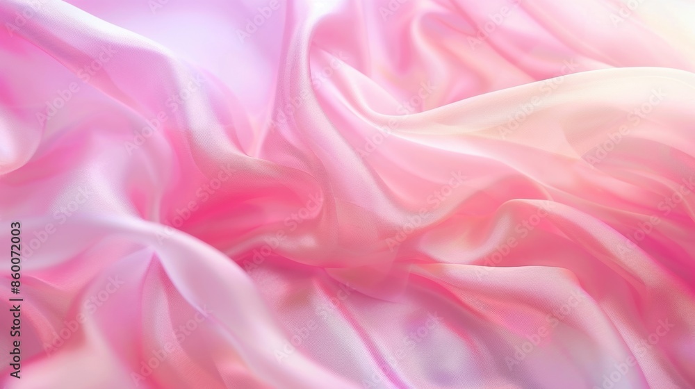 A close-up of soft pink and white fabric draped in gentle folds, creating a smooth and calming visual effect. A close-up of soft pink and white fabric draped in gentle folds, creating a smooth and calming visual effect.