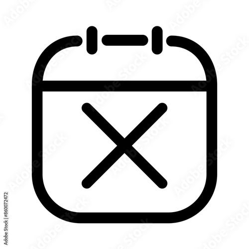 Calendar cancel meeting icon - Essential basic icon