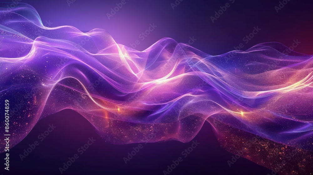 Obraz premium Purple Pinks, Blues, Oranges Blending, A Dynamic Abstract Background with a Sense of Flow and Serenity