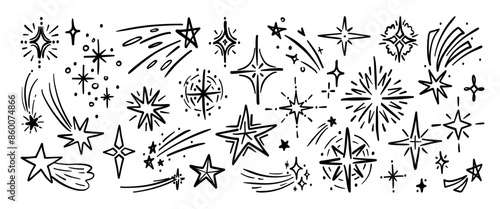 Hand drawn doodle vector set. Collection of cute hand drawn doodle.