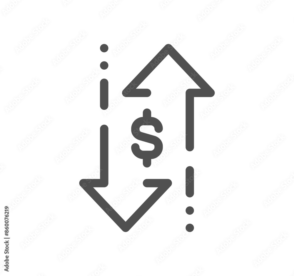Finance related icon outline and linear vector.
Finance related icon outline and linear vector.
