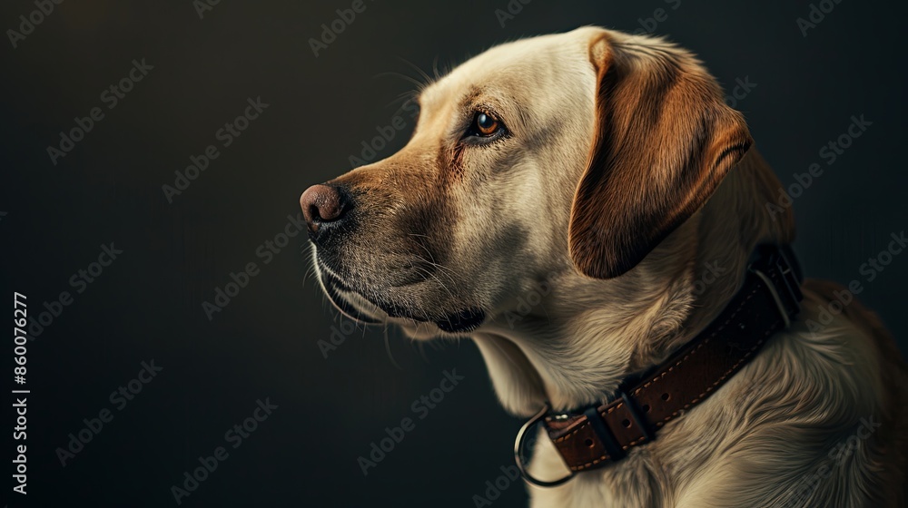 a dog with a dog collar portrait a dog with a dog collar portrait
