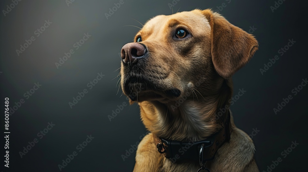 a dog with a dog collar portrait a dog with a dog collar portrait