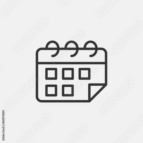 Calendar icon vector for web and mobile app. Schedule sign and symbol