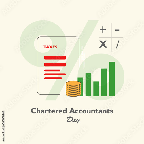 CA Day, Chartered Accountant Day Creative Design. Vector, illustration.