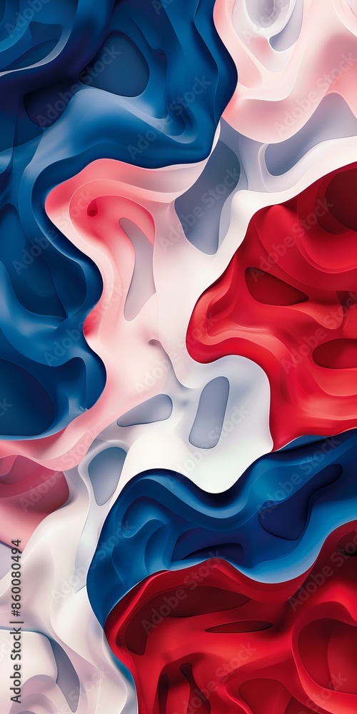 Abstract Memorial Day concept background with fluid shapes and vibrant color schemes. Abstract Memorial Day concept background with fluid shapes and vibrant color schemes.