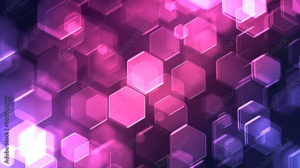 Abstract geometric background with hexagons in pink and purple colors Abstract geometric background with hexagons in pink and purple colors
