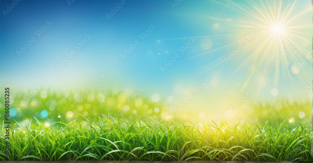 Fototapeta premium Emerald Tapestry: Rich Grass Texture 