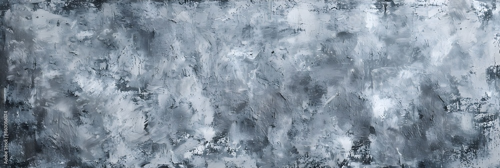 Fototapeta premium Sponge painted gray wall background with mottled paint texture pattern, sponge painting, gray wall, mottled texture 