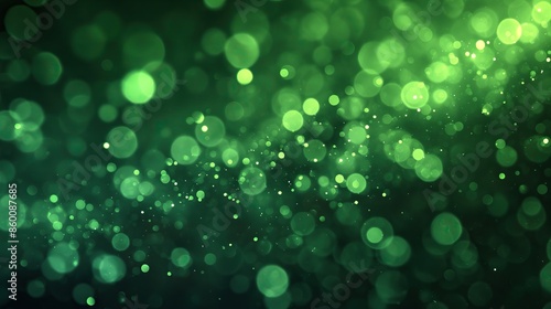 green bokeh flare light effect on black background, for overlay and screen layer modes