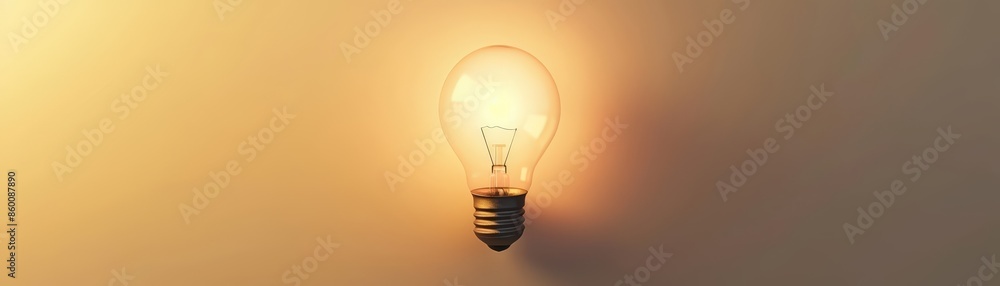 A simple light bulb icon, ideal for representing ideas or innovation A simple light bulb icon, ideal for representing ideas or innovation