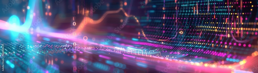A futuristic ing of a sound wave being manipulated by AI A futuristic ing of a sound wave being manipulated by AI