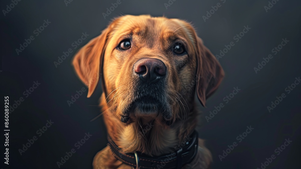 a dog with a dog collar portrait a dog with a dog collar portrait