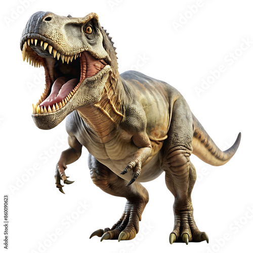 tyrannosaurus rex on transparent background photo