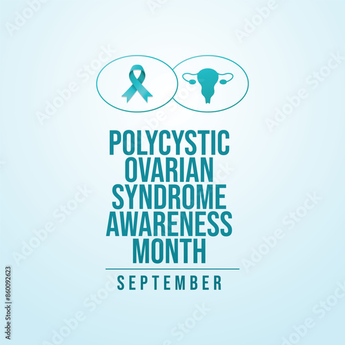 Polycystic Ovarian Syndrome Awareness Month. Flat art design. Vector design. Vector ribbon. Good for usage template ccelebration. eps 10.