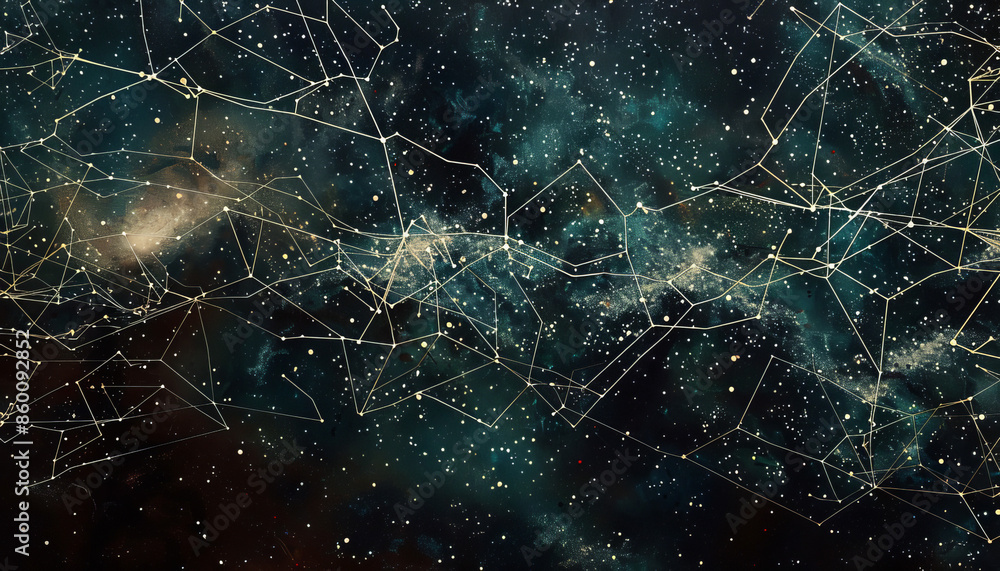 Conceptualize the intersection of quantum mechanics and general relativity in a vector diagram, exploring the idea of quantum gravity. Depict interconnected lines or nodes symbolizing entangled partic Conceptualize the intersection of quantum mechanics and general relativity in a vector diagram, exploring the idea of quantum gravity. Depict interconnected lines or nodes symbolizing entangled partic