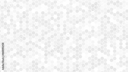 Cover with honeycomb structure. White hexagonal background pattern, 3d rendering. Digital drawing.