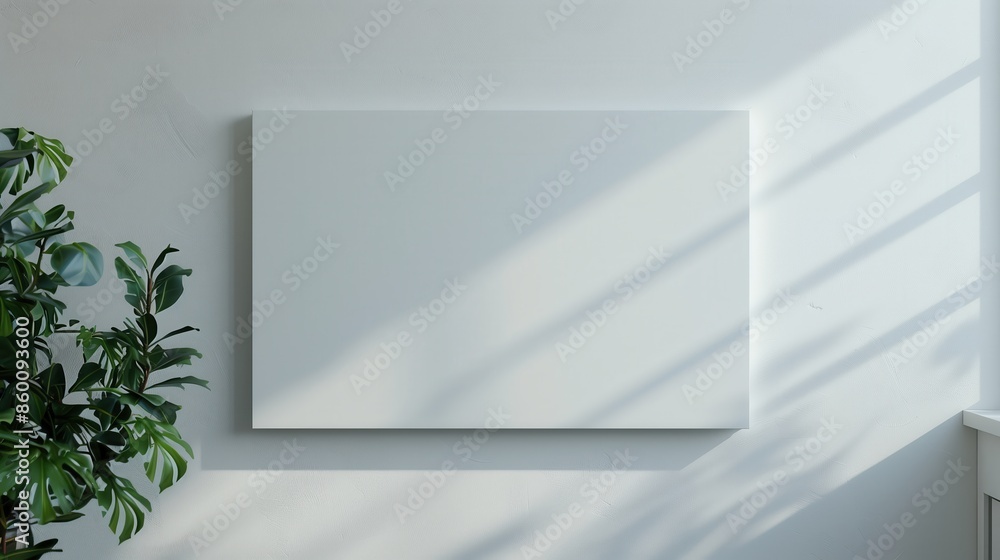 Obraz premium Minimalist Canvas in Sunlit Room