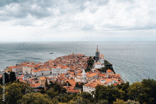 La cittadina di Pirano in Istria, Slovenia photo