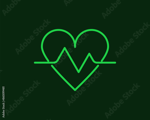 palpitation illustration in flat style design. Vector illustration.