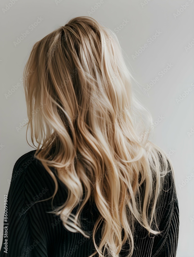 Woman With Long Blonde Hair Seen From Behind Woman With Long Blonde Hair Seen From Behind