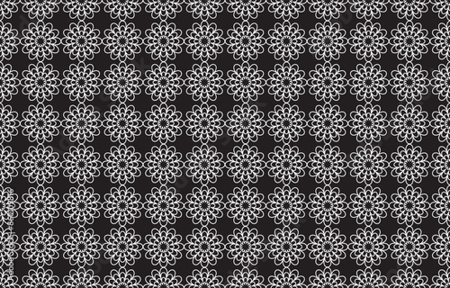 Gypsy pattern tribal ethnic motifs geometric seamless background. Doodle gypsy geometric shapes sprites tribal motifs clothing fabric textile print traditional design with triangles