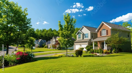 Suburban Homes on a Sunny Day