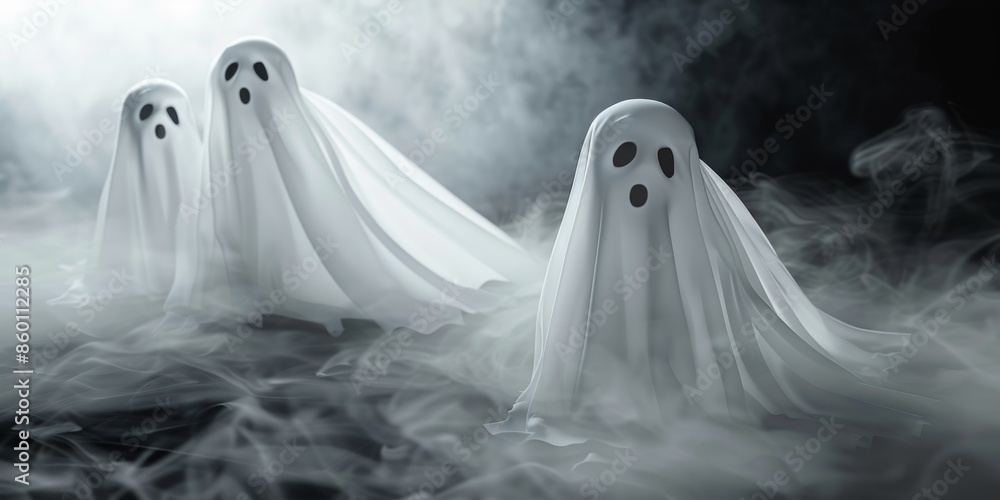 Ghostly White Halloween Background Ghostly White Halloween Background