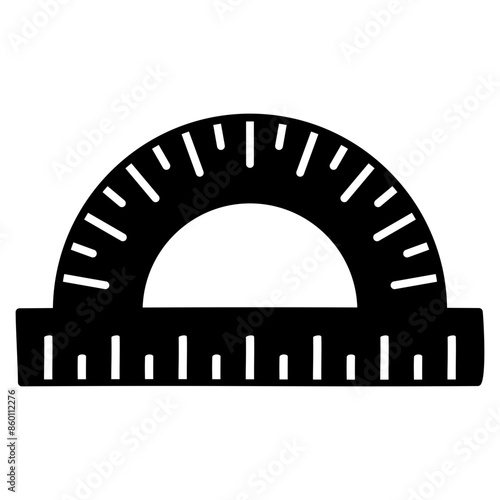 protractor glyph icon