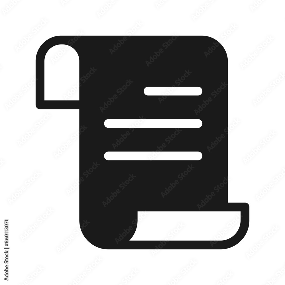 Invoice icon. Bill paid symbol. Tax form outline icon. Paper document vector Invoice icon. Bill paid symbol. Tax form outline icon. Paper document vector