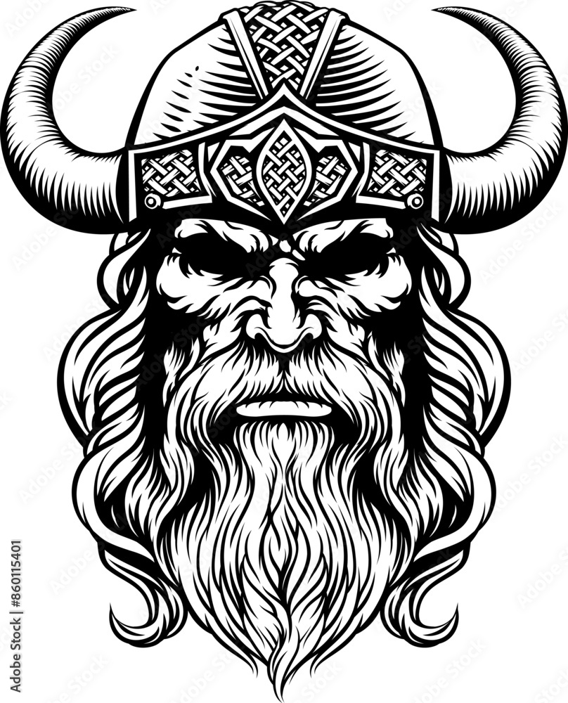 A Viking warrior or barbarian gladiator man mascot face looking strong wearing a helmet. In a retro vintage woodcut style. A Viking warrior or barbarian gladiator man mascot face looking strong wearing a helmet. In a retro vintage woodcut style.