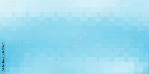 Geometric shaped design of blue hexagons. Brochure Template