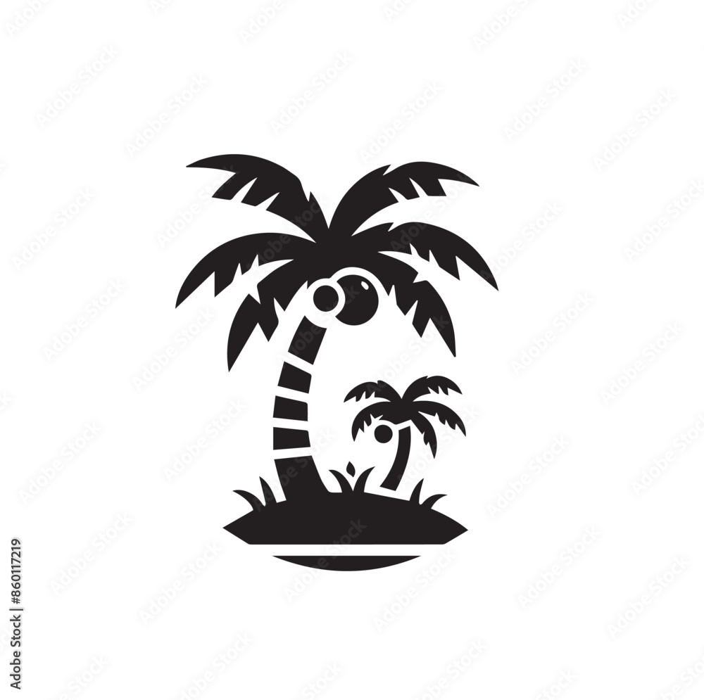 Fototapeta premium palm tree silhouette