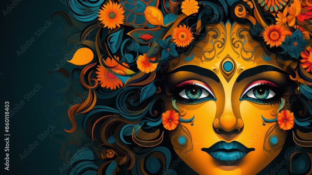 Vibrant illustration of Holika Dahan event with cultural elements. Vibrant illustration of Holika Dahan event with cultural elements.