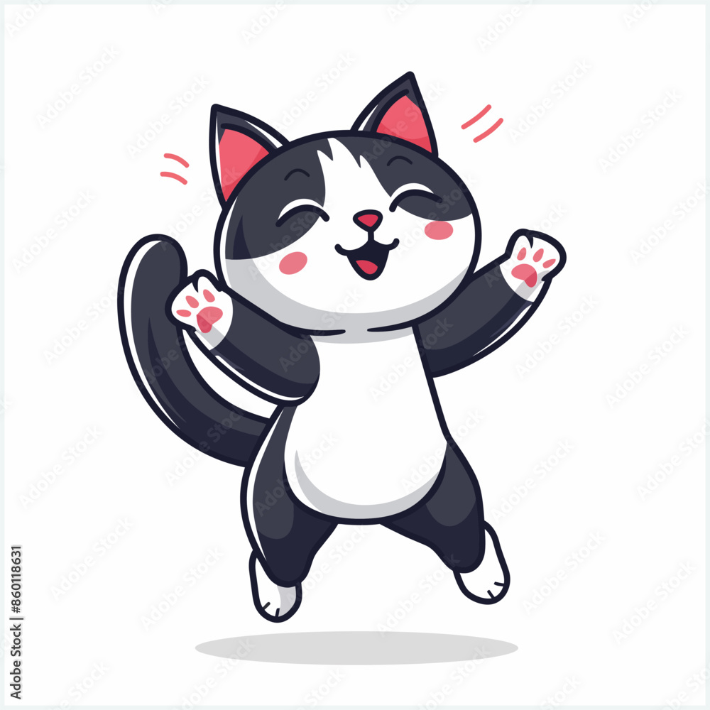 cat jumping vector illustration photo cat jumping vector illustration photo