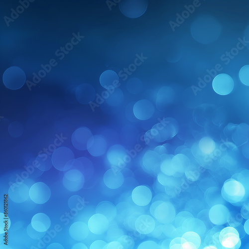 Abstract bokeh blur with blue light background and soft glow creating a defocused texture