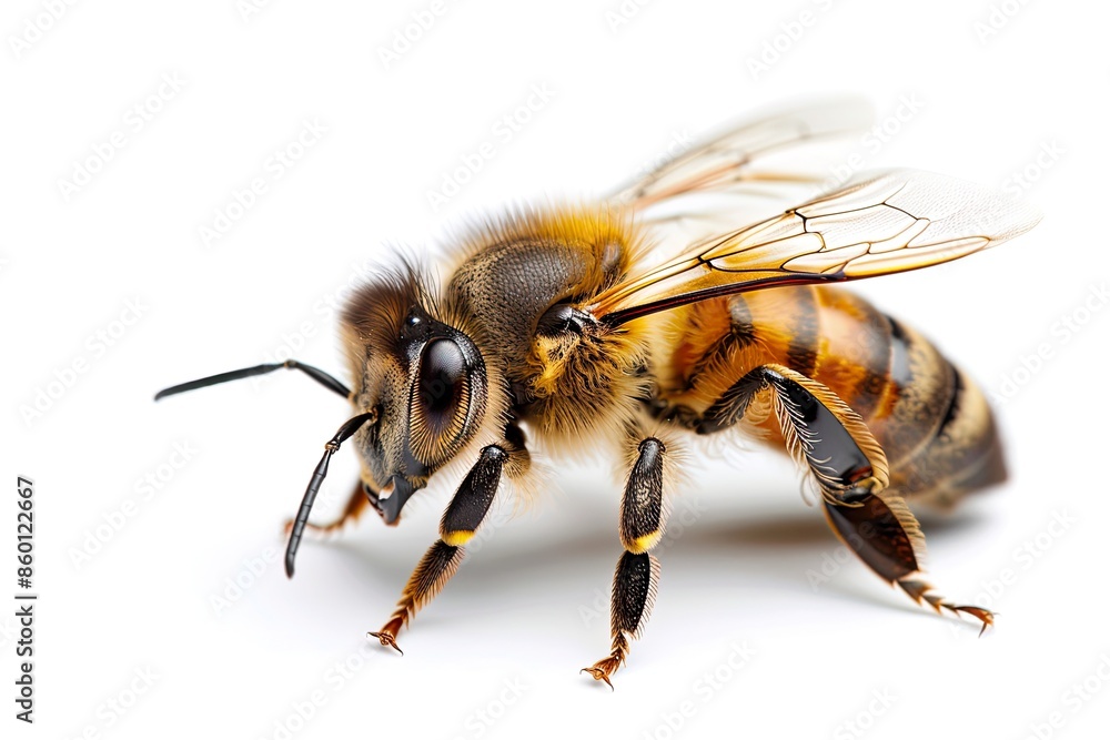 Detailed Close-Up of a Honey Bee Detailed Close-Up of a Honey Bee